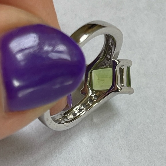 NWT SET!! 4.62 ct CHANGBAI PERIDOT TOPAZ EARRINGS/RING SIZE 7. Ltd Edit 1 of 77! - Picture 6 of 10